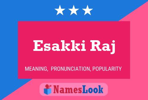 Постер имени Esakki Raj