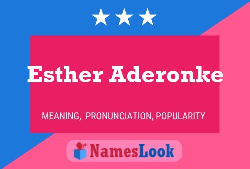 Постер имени Esther Aderonke