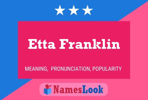 Постер имени Etta Franklin