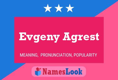 Постер имени Evgeny Agrest