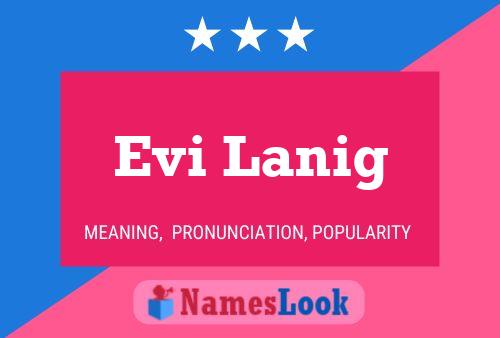 Постер имени Evi Lanig