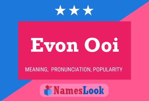 Постер имени Evon Ooi