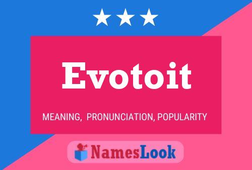 Постер имени Evotoit