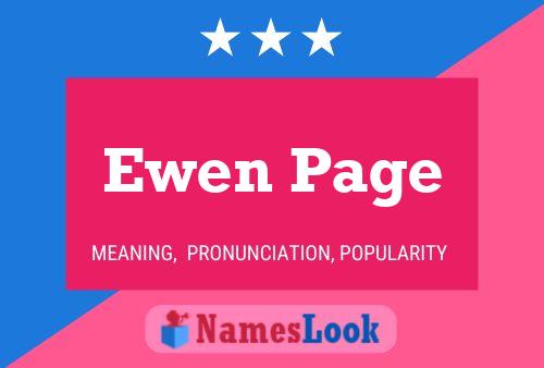 Постер имени Ewen Page