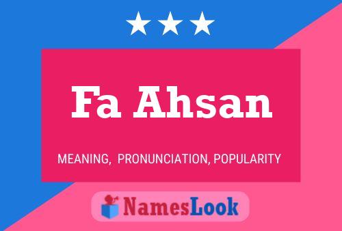 Постер имени Fa Ahsan