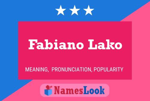 Постер имени Fabiano Lako