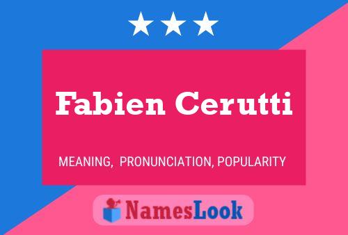 Постер имени Fabien Cerutti