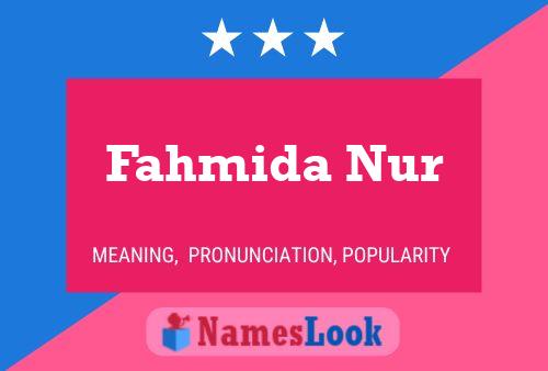 Постер имени Fahmida Nur