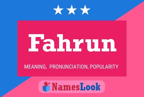 Постер имени Fahrun