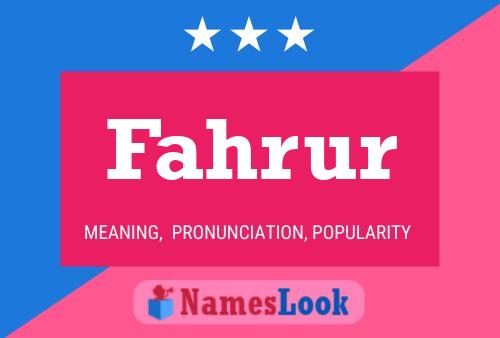 Постер имени Fahrur