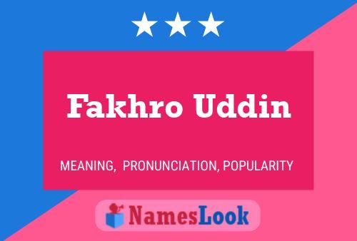 Постер имени Fakhro Uddin