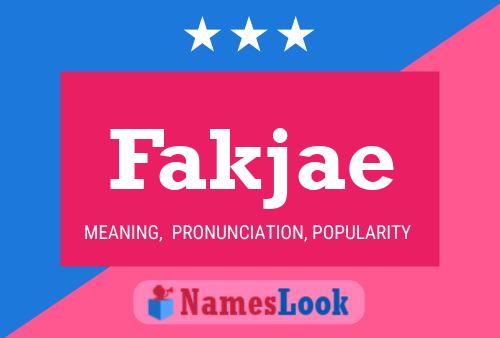 Постер имени Fakjae