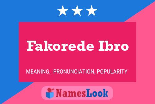 Постер имени Fakorede Ibro