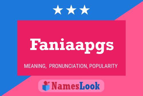 Постер имени Faniaapgs