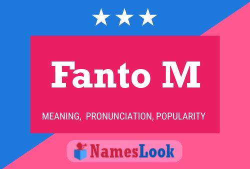 Постер имени Fanto M