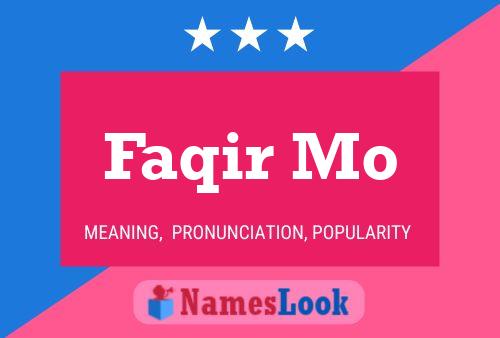 Постер имени Faqir Mo