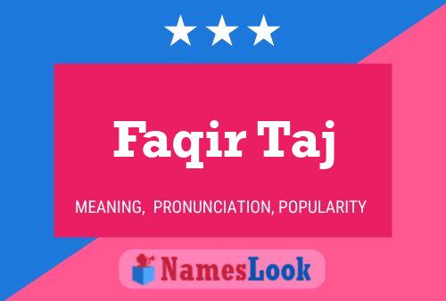 Постер имени Faqir Taj