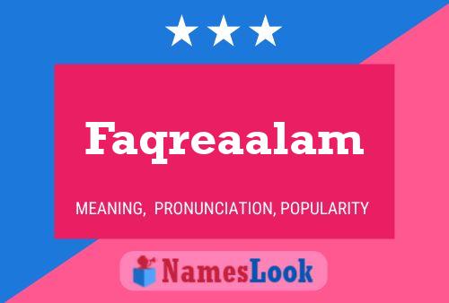 Постер имени Faqreaalam