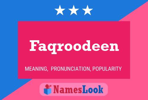 Постер имени Faqroodeen