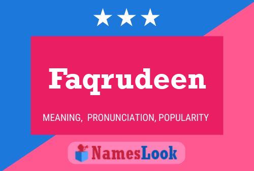 Постер имени Faqrudeen