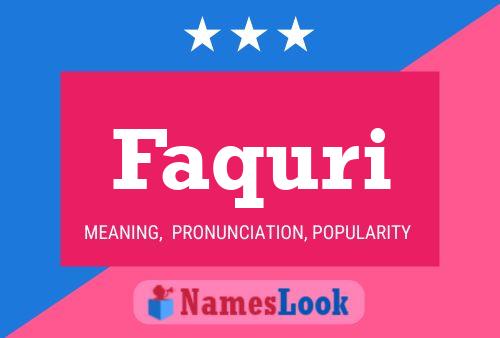 Постер имени Faquri