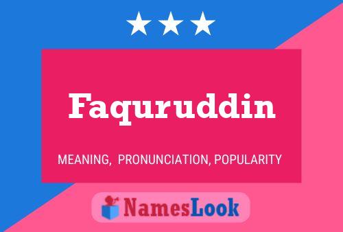 Постер имени Faquruddin