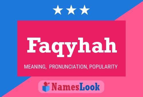 Постер имени Faqyhah