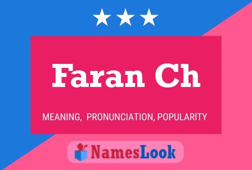 Постер имени Faran Ch