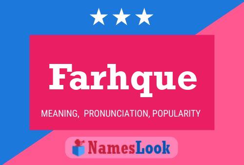 Постер имени Farhque