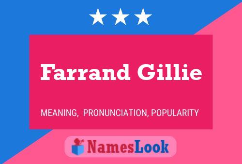 Постер имени Farrand Gillie