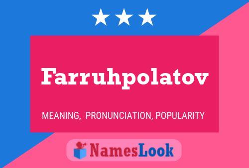 Постер имени Farruhpolatov