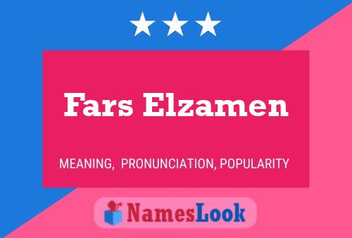 Постер имени Fars Elzamen