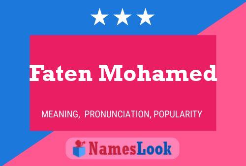 Постер имени Faten Mohamed