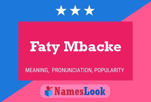 Постер имени Faty Mbacke