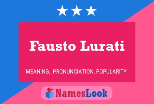 Постер имени Fausto Lurati