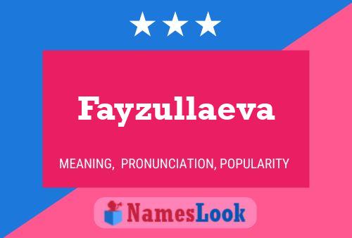 Постер имени Fayzullaeva