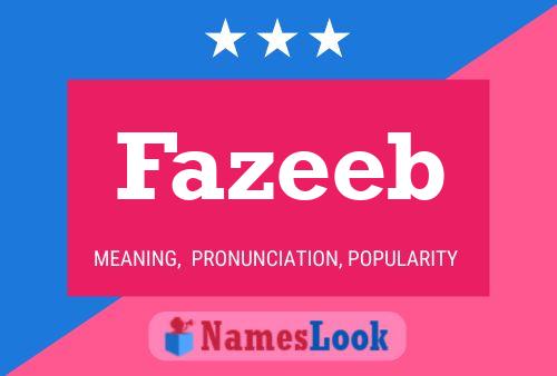 Постер имени Fazeeb