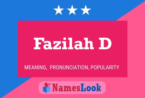 Постер имени Fazilah D