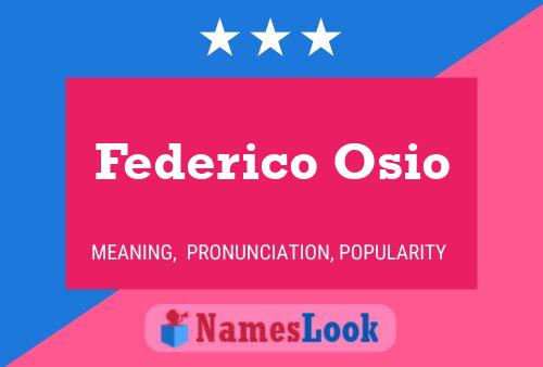 Постер имени Federico Osio