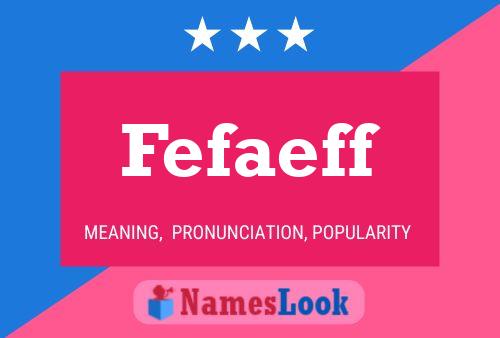 Постер имени Fefaeff