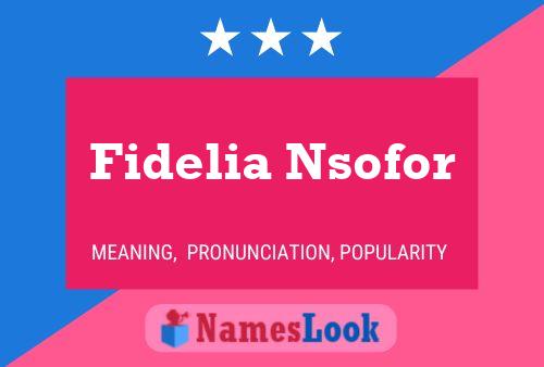 Постер имени Fidelia Nsofor