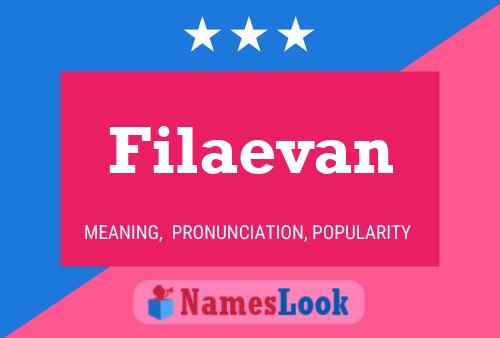 Постер имени Filaevan