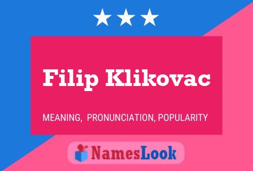 Постер имени Filip Klikovac