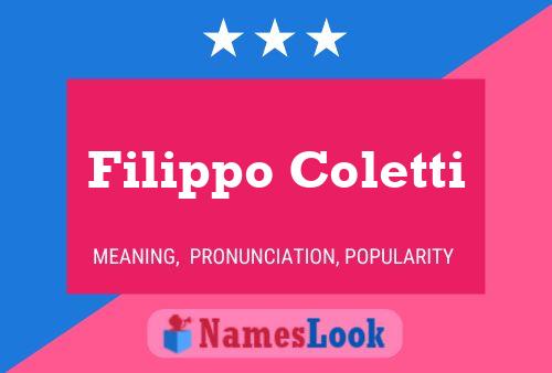 Постер имени Filippo Coletti