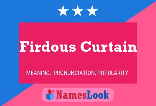 Постер имени Firdous Curtain