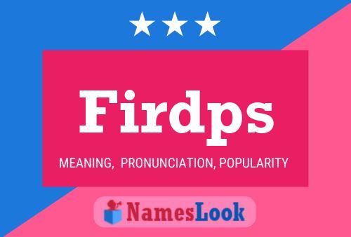 Постер имени Firdps