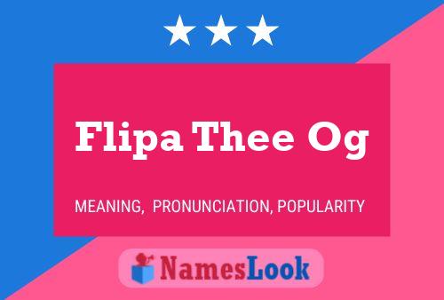 Постер имени Flipa Thee Og