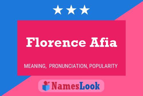 Постер имени Florence Afia