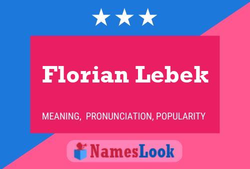 Постер имени Florian Lebek