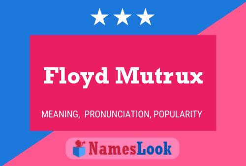 Постер имени Floyd Mutrux